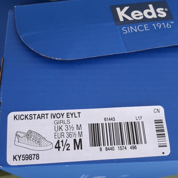 New Keds Girls' Eyelet Kickstart Sneaker. - Picture 7 of 8